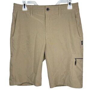 O’Neill crossover shorts men’s size 30 tan color zippered pockets
